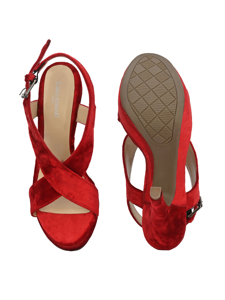 WOMEN'S VEGAN LEATHER  STYLISH HIGH HEEL SANDAL