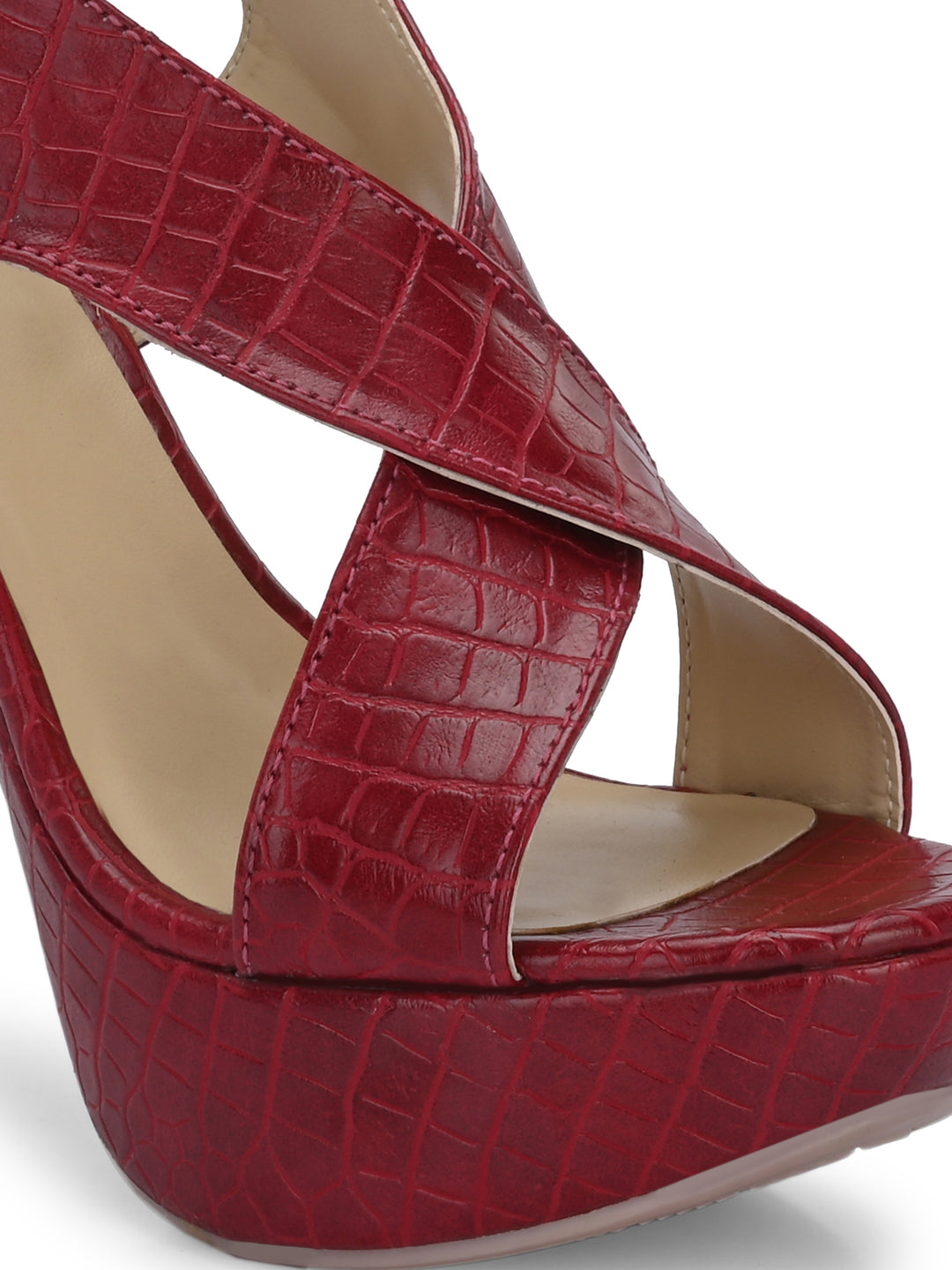 WOMEN'S VEGAN LEATHER  STYLISH HIGH HEEL SANDAL