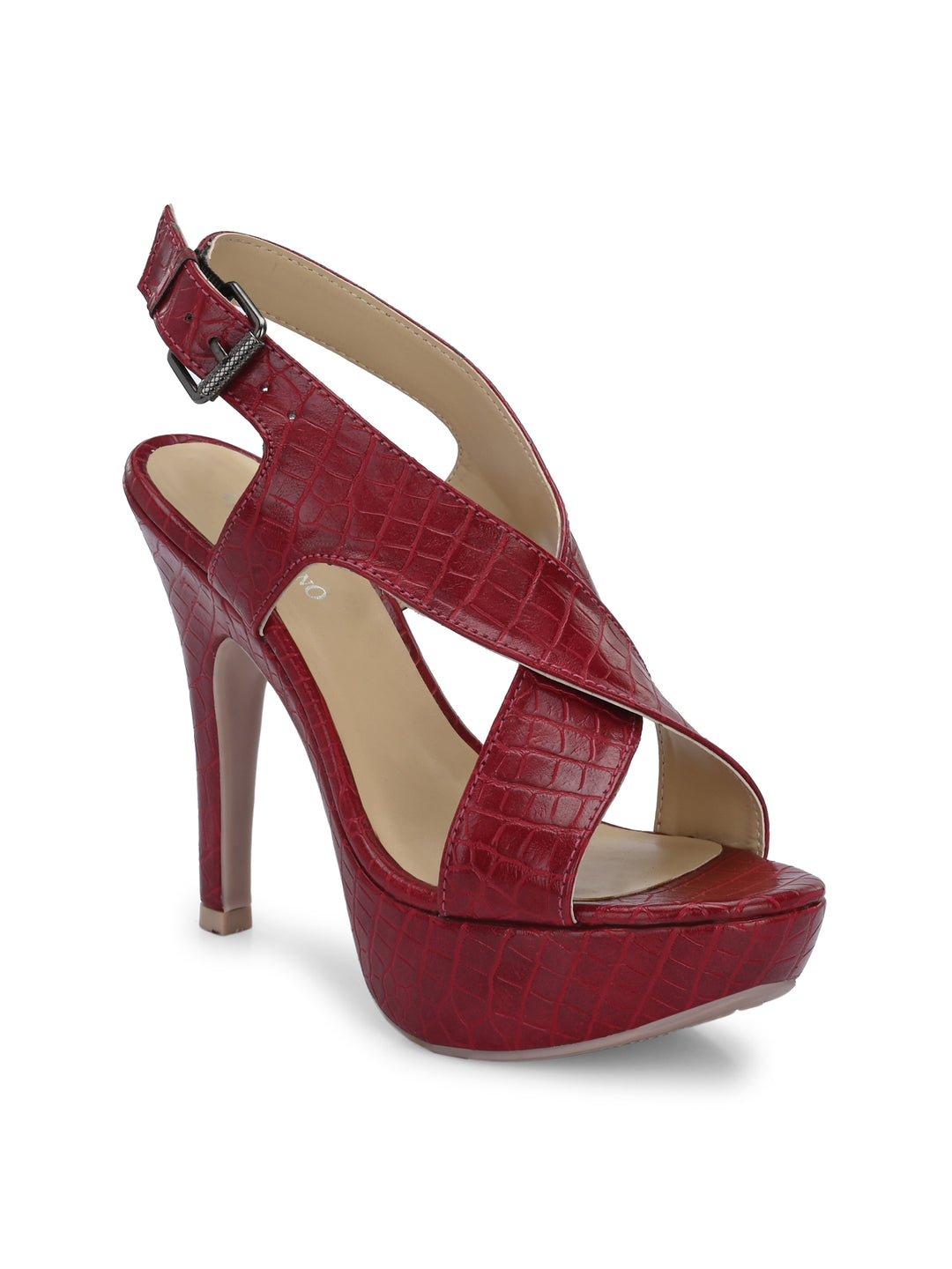 WOMEN'S VEGAN LEATHER  STYLISH HIGH HEEL SANDAL