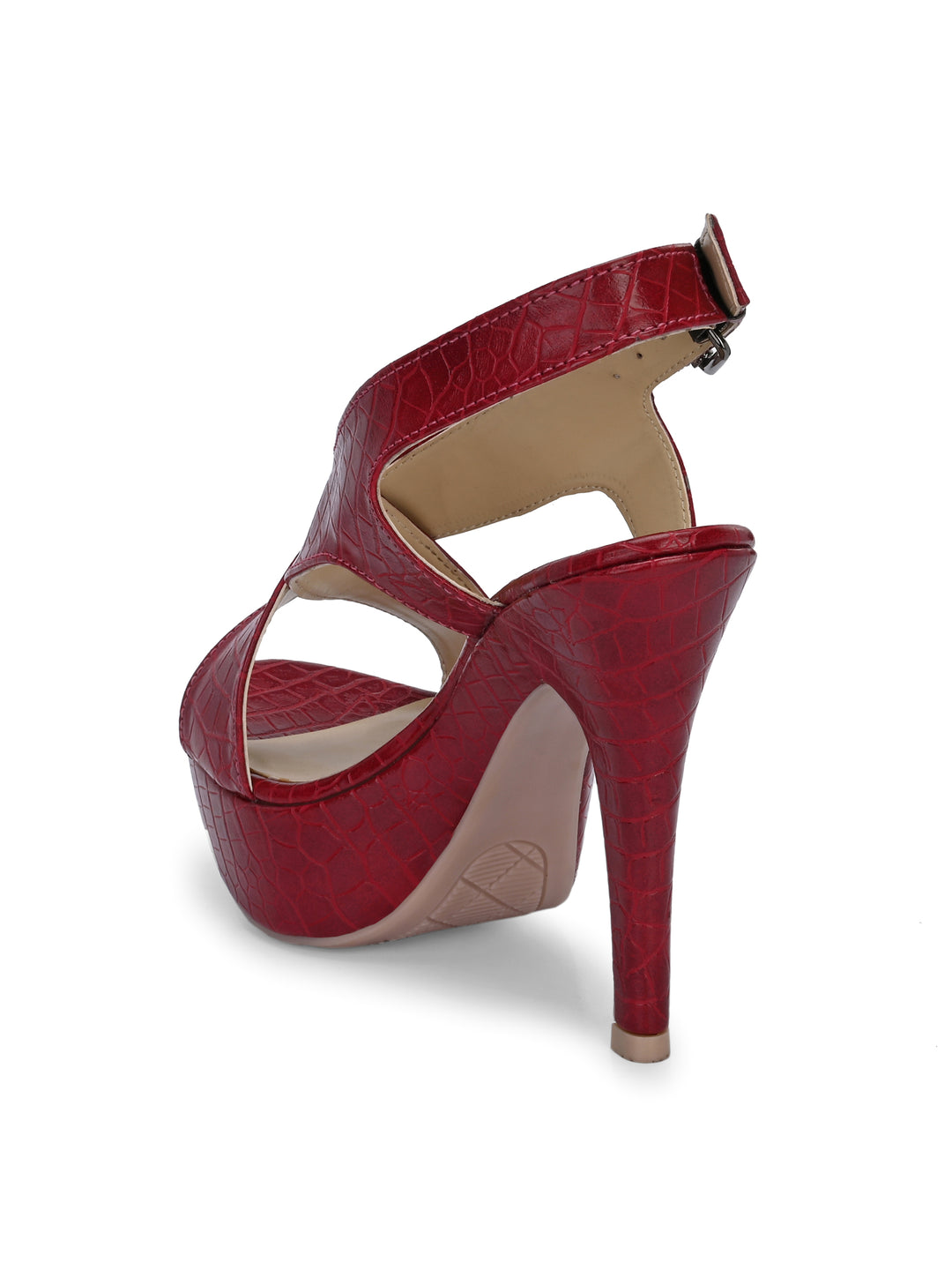 WOMEN'S VEGAN LEATHER  STYLISH HIGH HEEL SANDAL