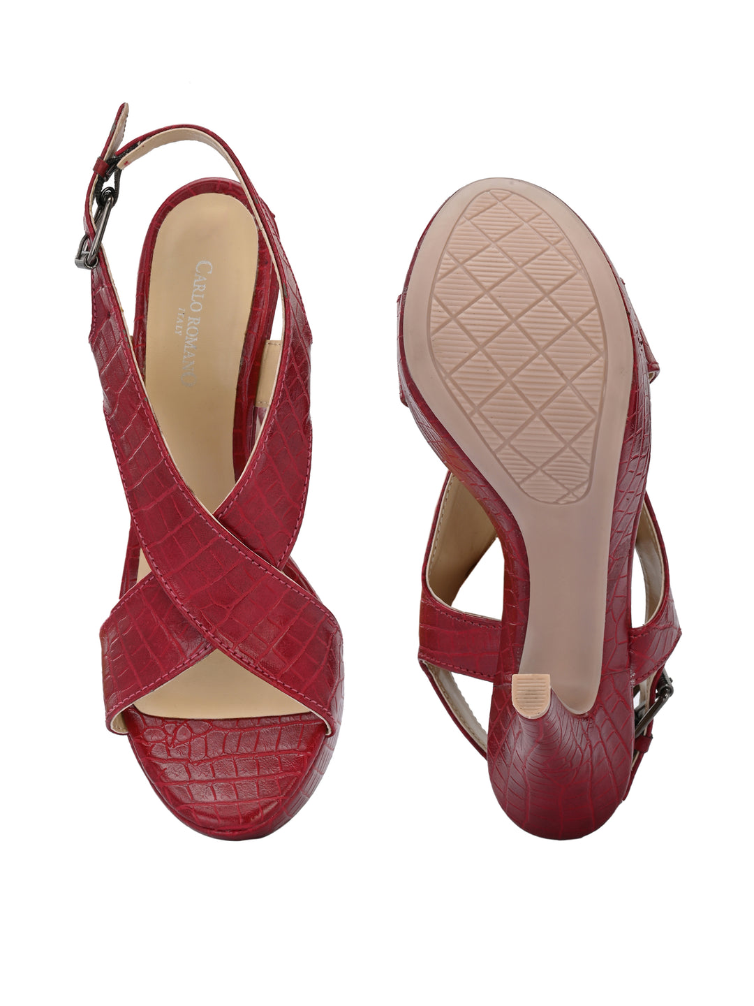 WOMEN'S VEGAN LEATHER  STYLISH HIGH HEEL SANDAL