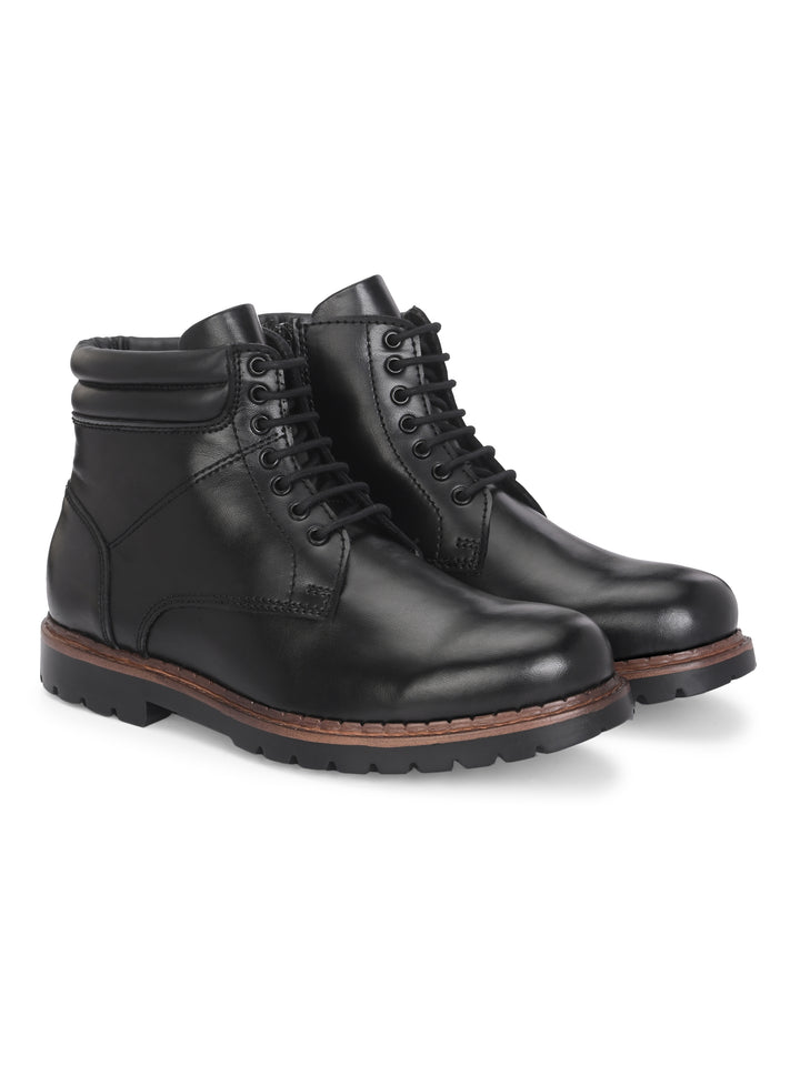 CARLO ROMANO BY WASAN VEGAN LEATHER LACE UP ANKLE BOOT FOR MEN