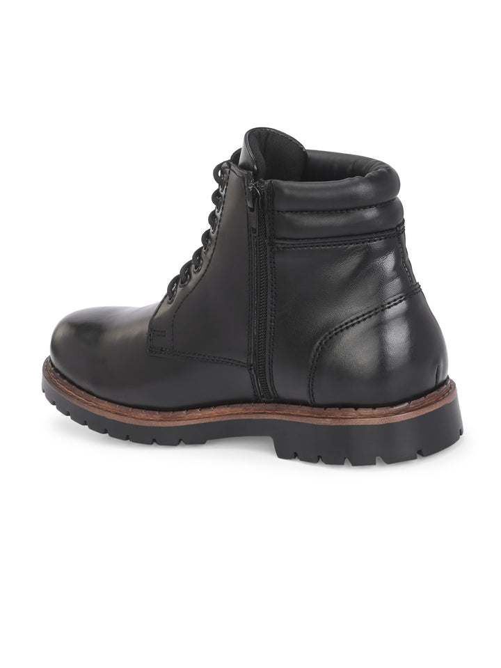 CARLO ROMANO BY WASAN VEGAN LEATHER LACE UP ANKLE BOOT FOR MEN