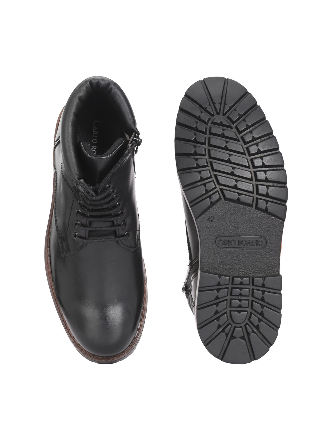 CARLO ROMANO BY WASAN VEGAN LEATHER LACE UP ANKLE BOOT FOR MEN