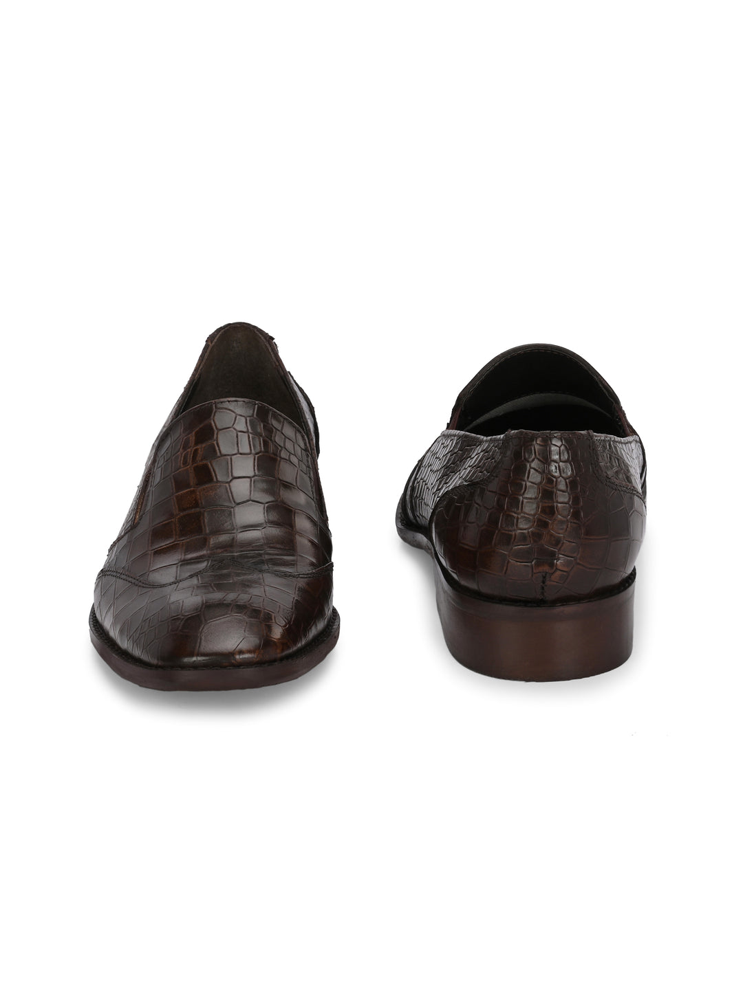 CARLO ROMANO TAN COLOR ITALIAN CROCODILE PRINTED LEATHER MOCCASIN SLIPON SHOE FOR MEN