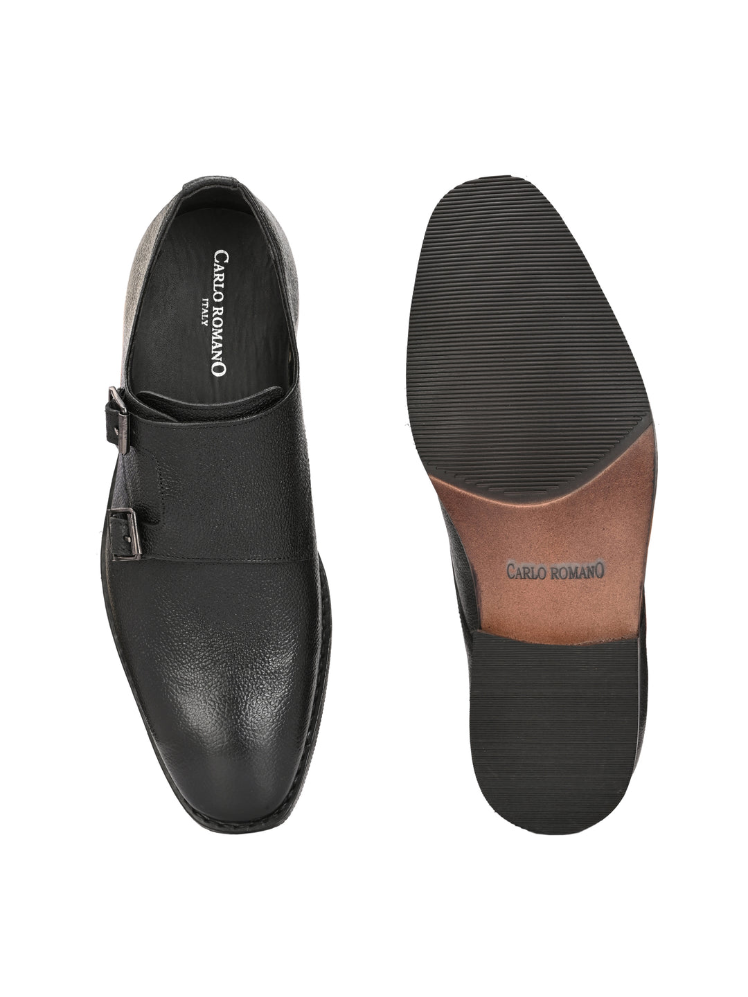 CARLO ROMANO BY WASAN GENUINE LEATHER MONK STRAP SHOES FOR MEN