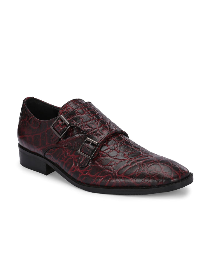 CARLO ROMANO PREMIUM RANGE ITALIAN CROCODILE PRINTED LEATHER MONK SHOE FOR MEN