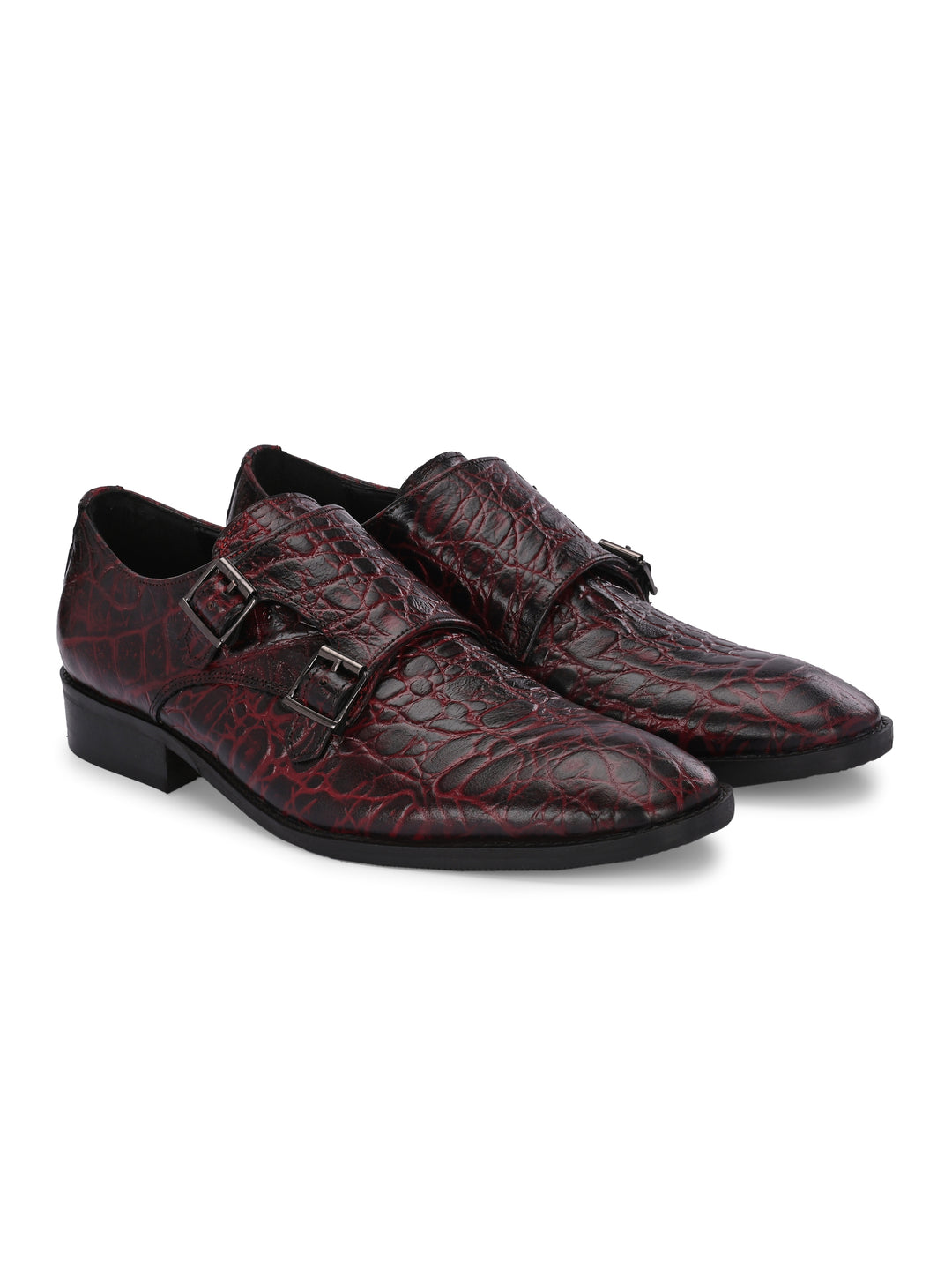 CARLO ROMANO PREMIUM RANGE ITALIAN CROCODILE PRINTED LEATHER MONK SHOE FOR MEN