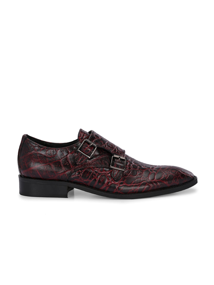 CARLO ROMANO PREMIUM RANGE ITALIAN CROCODILE PRINTED LEATHER MONK SHOE FOR MEN