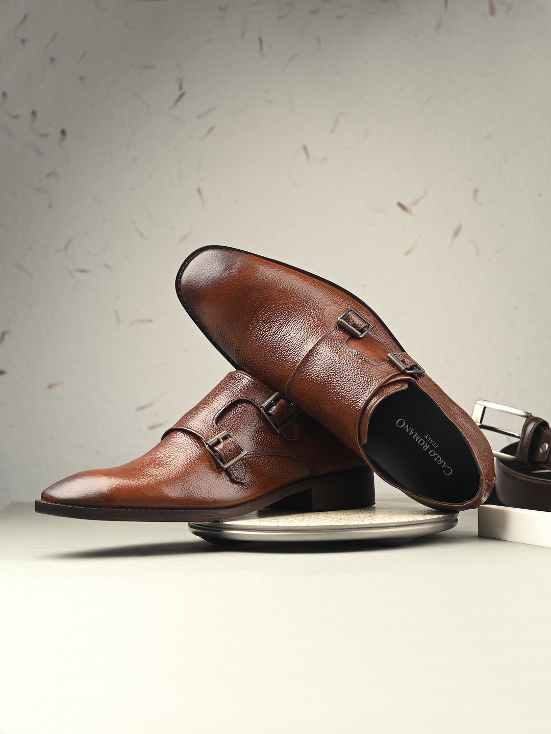 CARLO ROMANO BY WASAN GENUINE LEATHER MONK STRAP SHOES FOR MEN