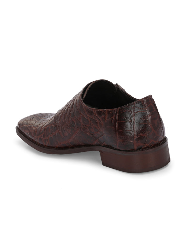 CARLO ROMANO PREMIUM RANGE ITALIAN CROCODILE PRINTED LEATHER MONK SHOE FOR MEN