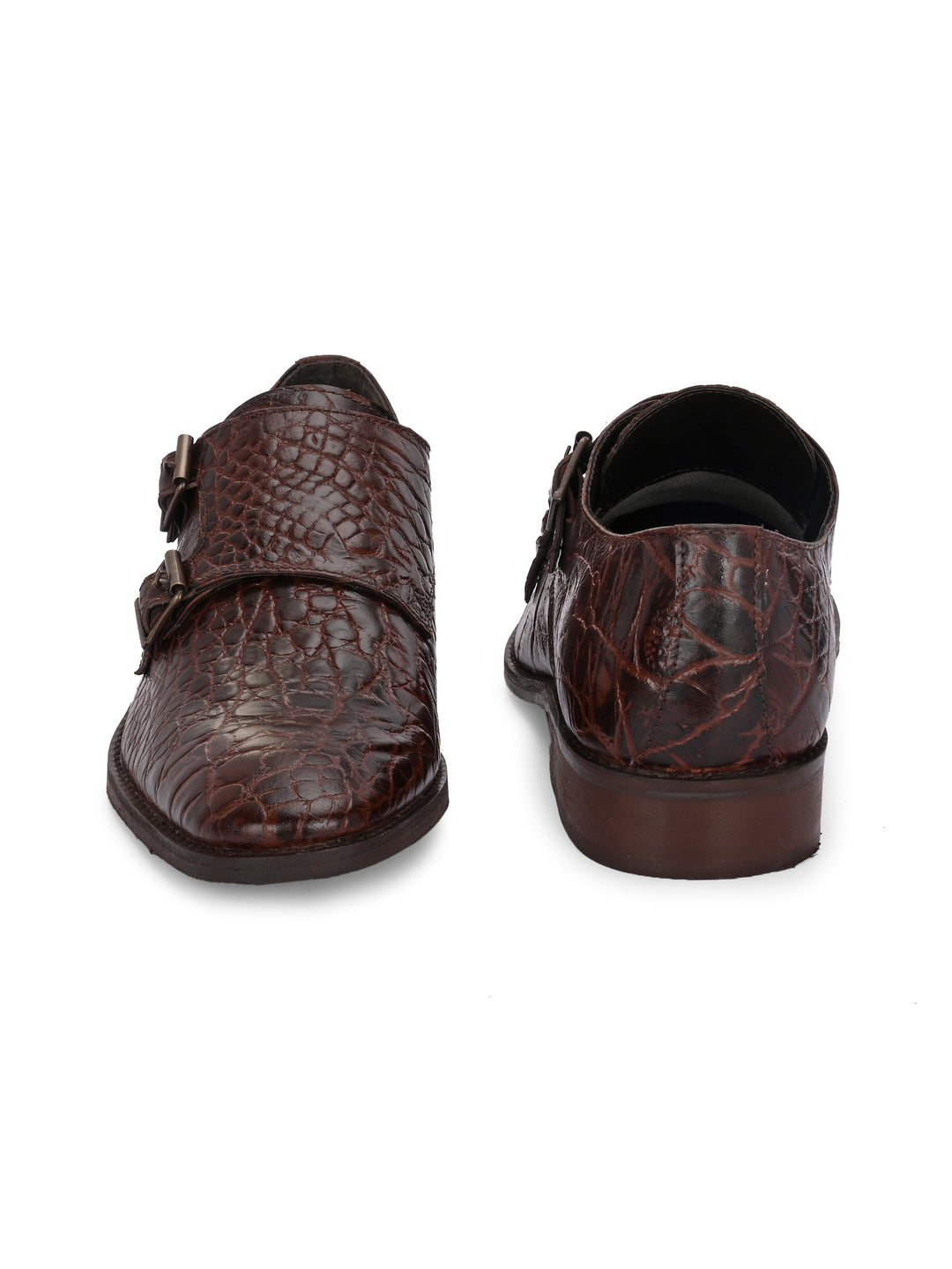 CARLO ROMANO PREMIUM RANGE ITALIAN CROCODILE PRINTED LEATHER MONK SHOE FOR MEN