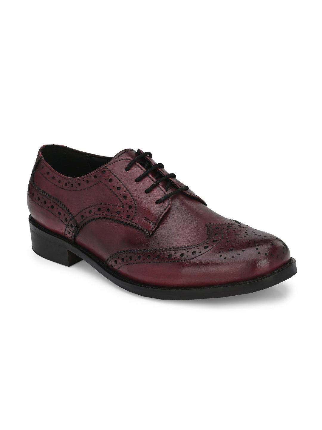 Men's Burnish Leather Formal Brogue Shoe