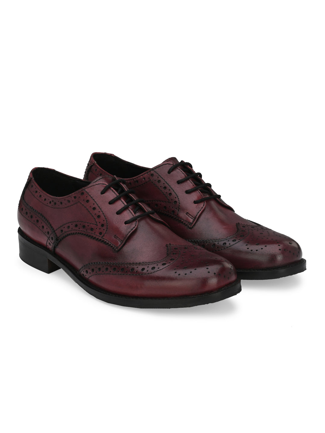 Men's Burnish Leather Formal Brogue Shoe