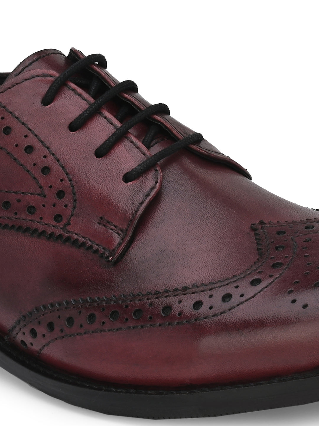 Men's Burnish Leather Formal Brogue Shoe