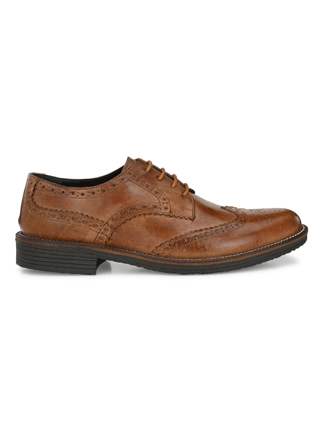 Men's Burnish Leather Formal Brogue Shoe