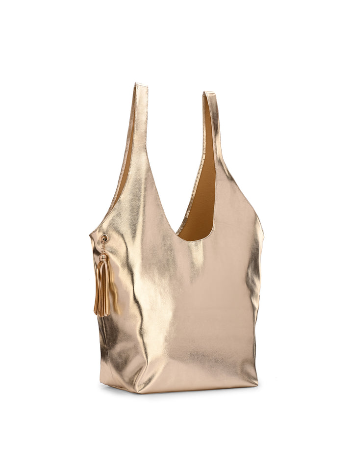 Carlo Romano By Wasan Gold color Stylish & Functional Accessory Premium Vegan Leather Hand Bags For Women