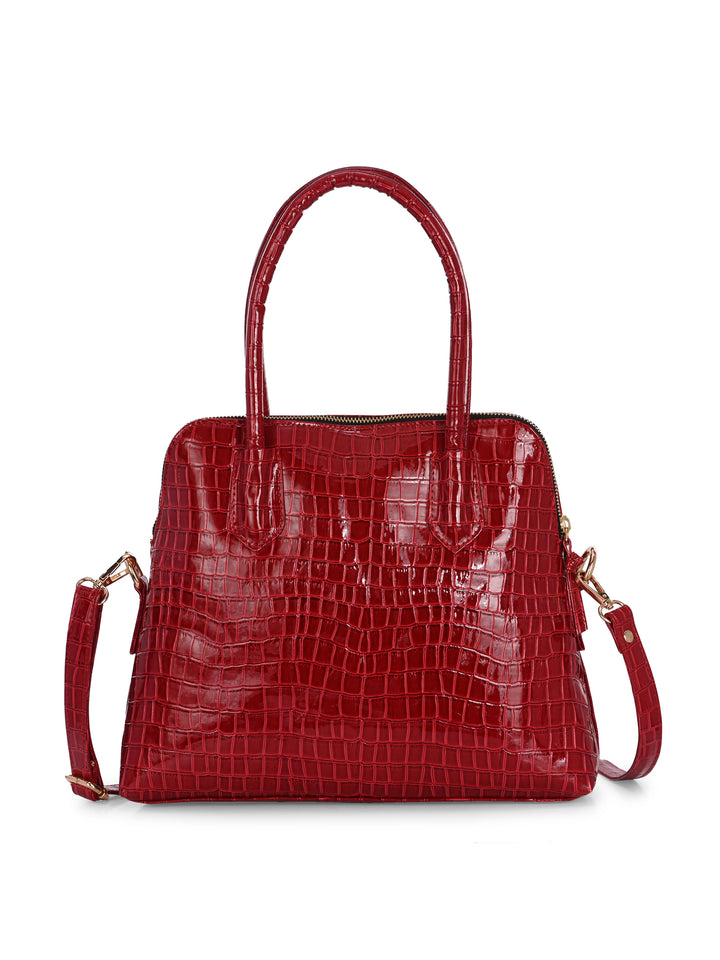 Carlo Romano By Wasan Red color Stylish & Functional Accessory Premium Vegan Leather Hand Bags For Women