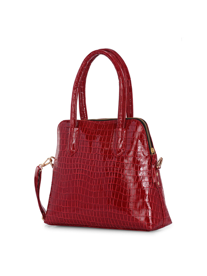 Carlo Romano By Wasan Red color Stylish & Functional Accessory Premium Vegan Leather Hand Bags For Women