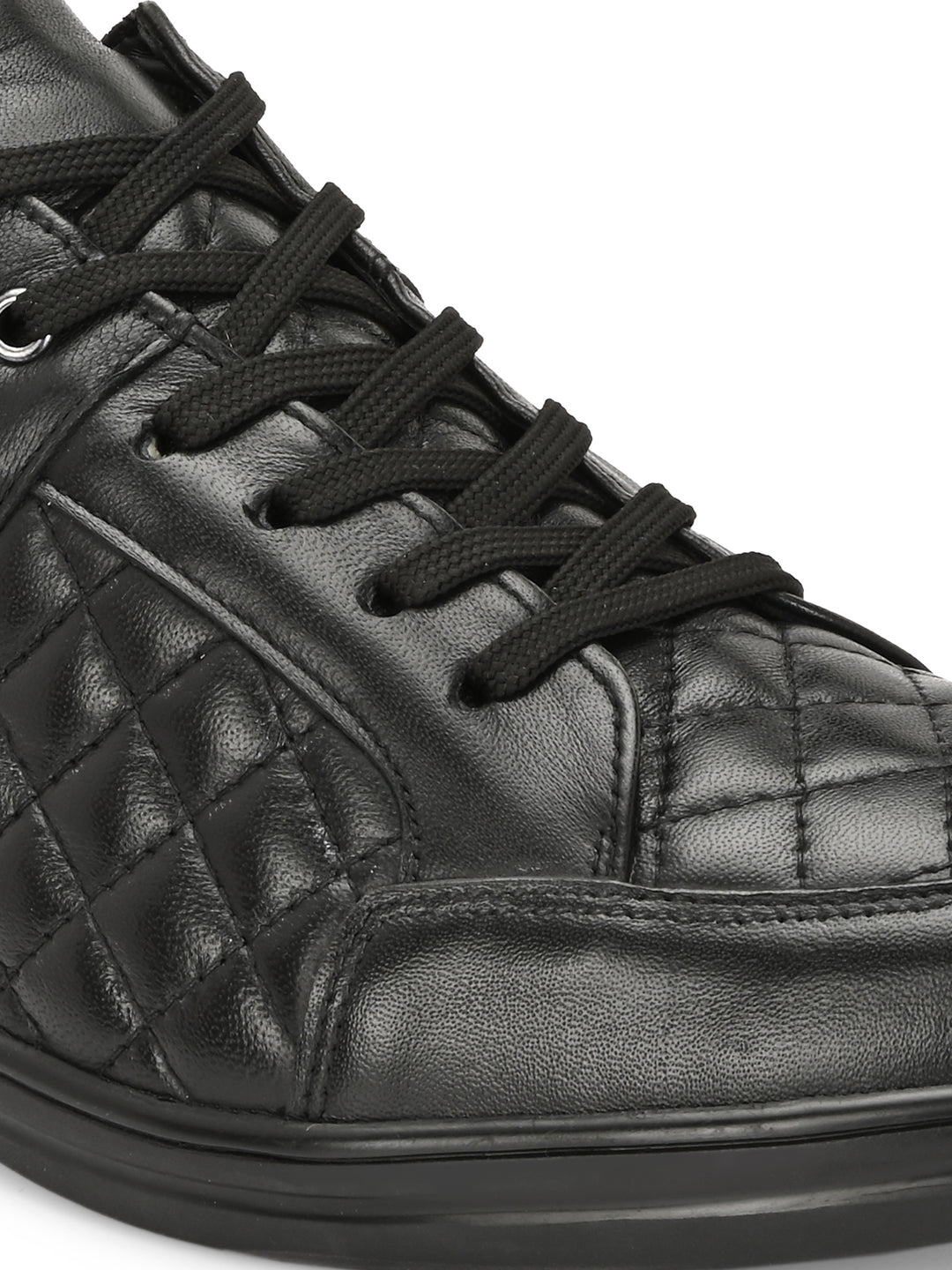 CARLO ROMANO BY WASAN BLACK COLOR  GENUINE LEATHER SNEAKER FOR MEN