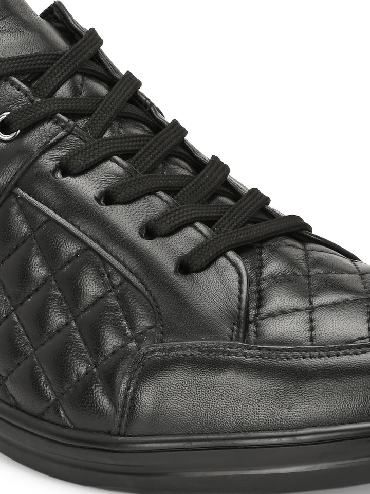 CARLO ROMANO BY WASAN BLACK COLOR  GENUINE LEATHER SNEAKER FOR MEN