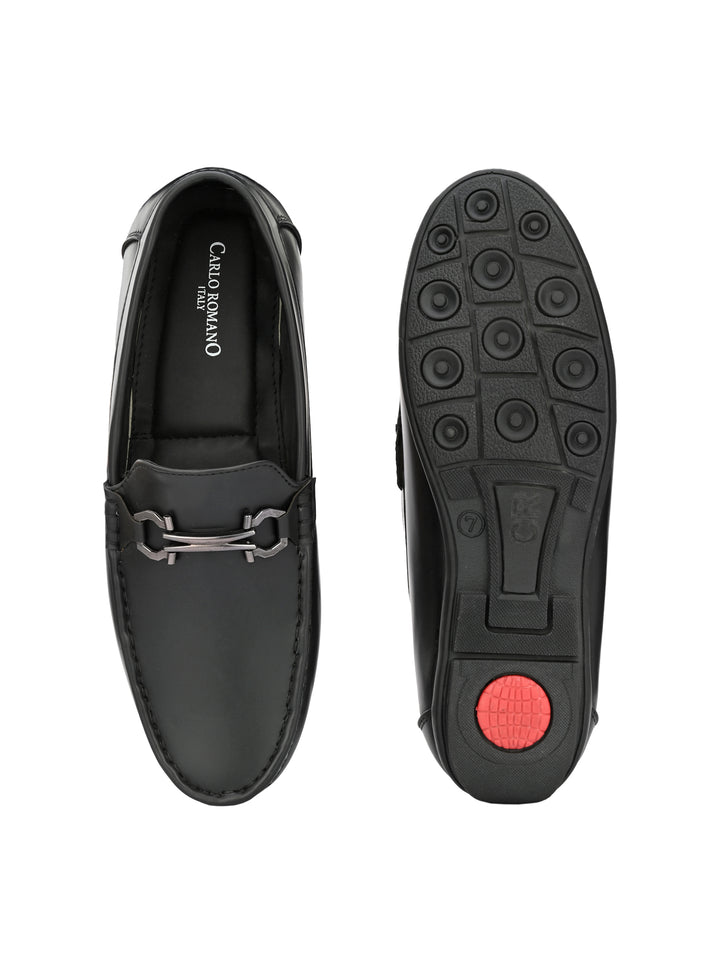 Carlo Romano Men's Vegan Leather Slip On Moccasin shoes
