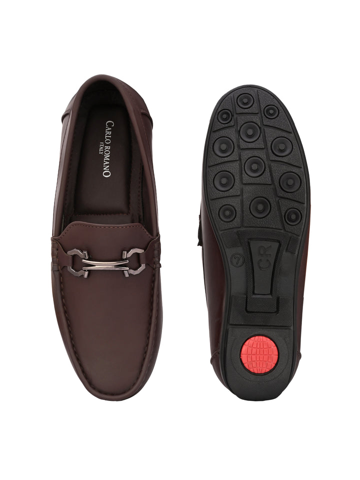 Carlo Romano Men's Vegan Leather Slip On Moccasin shoes