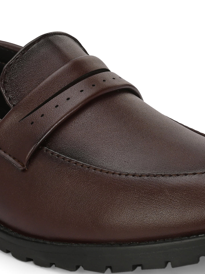 CARLO ROMANO BY WASAN BROWN COLOUR VEGAN LEATHER MOCCASIN FOR MEN