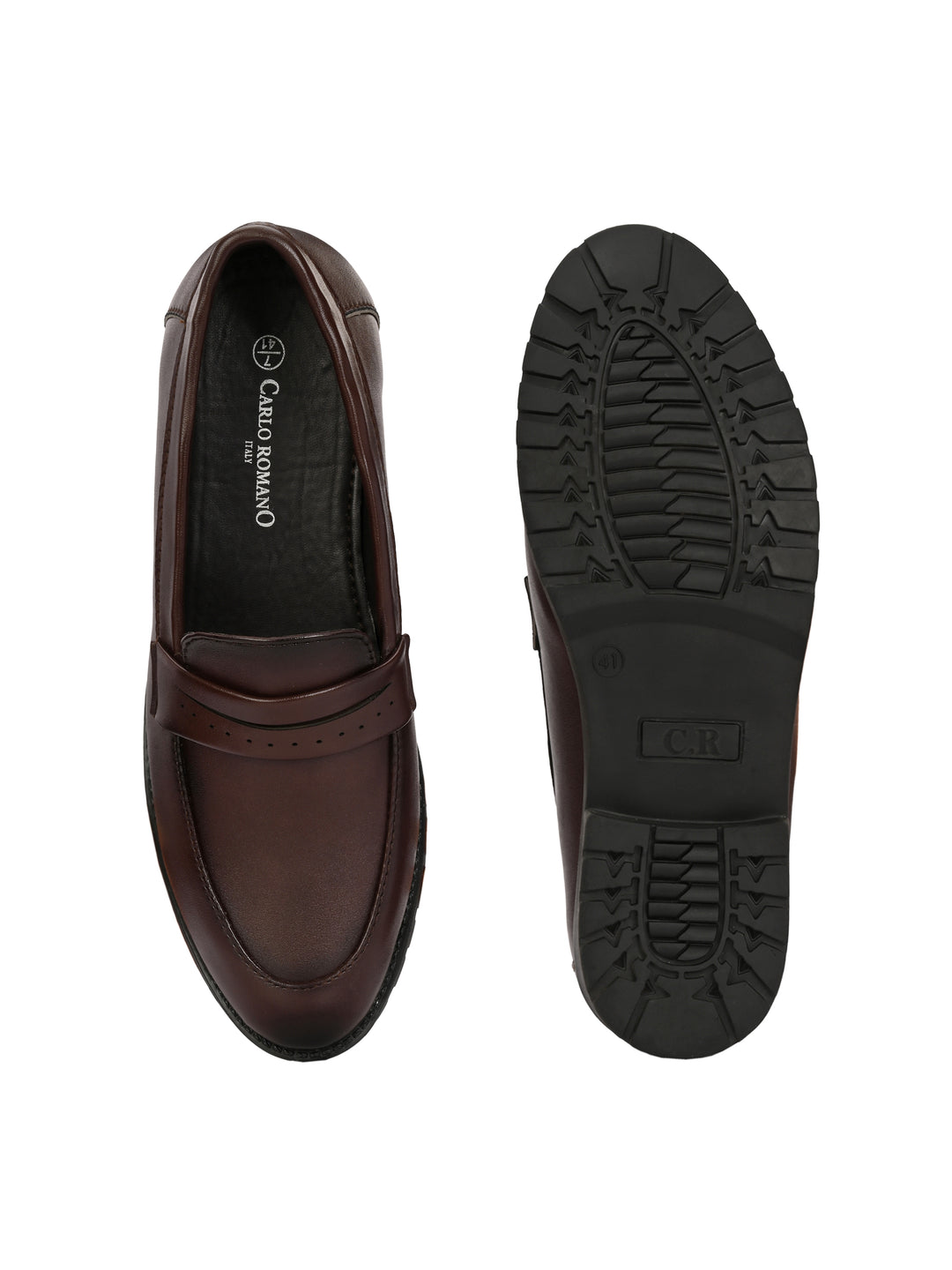 CARLO ROMANO BY WASAN BROWN COLOUR VEGAN LEATHER MOCCASIN FOR MEN