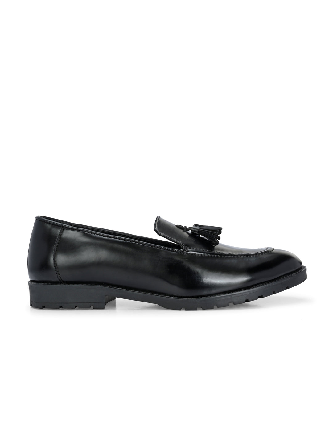 CARLO ROMANO BY WASAN VEGAN LEATHER PATENT BLACK COLOUR SLIP-ON MOCCASIN FOR MEN