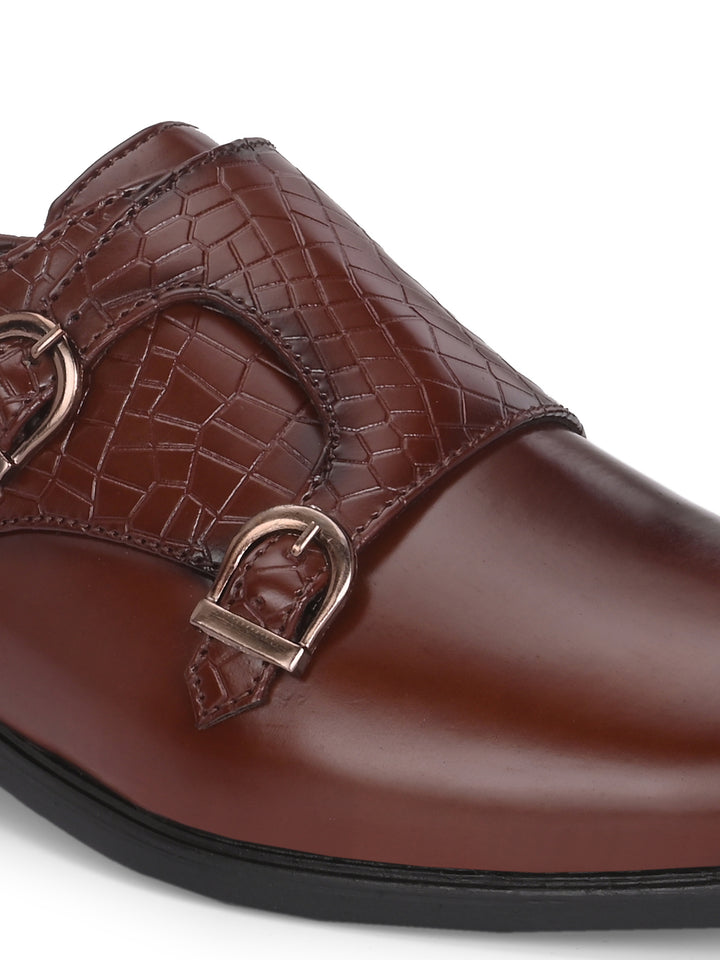 CARLO ROMANO BY WASAN VEGAN LEATHER MONK SHOES FOR MEN