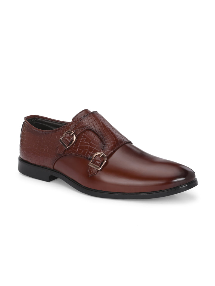 CARLO ROMANO BY WASAN VEGAN LEATHER MONK SHOES FOR MEN