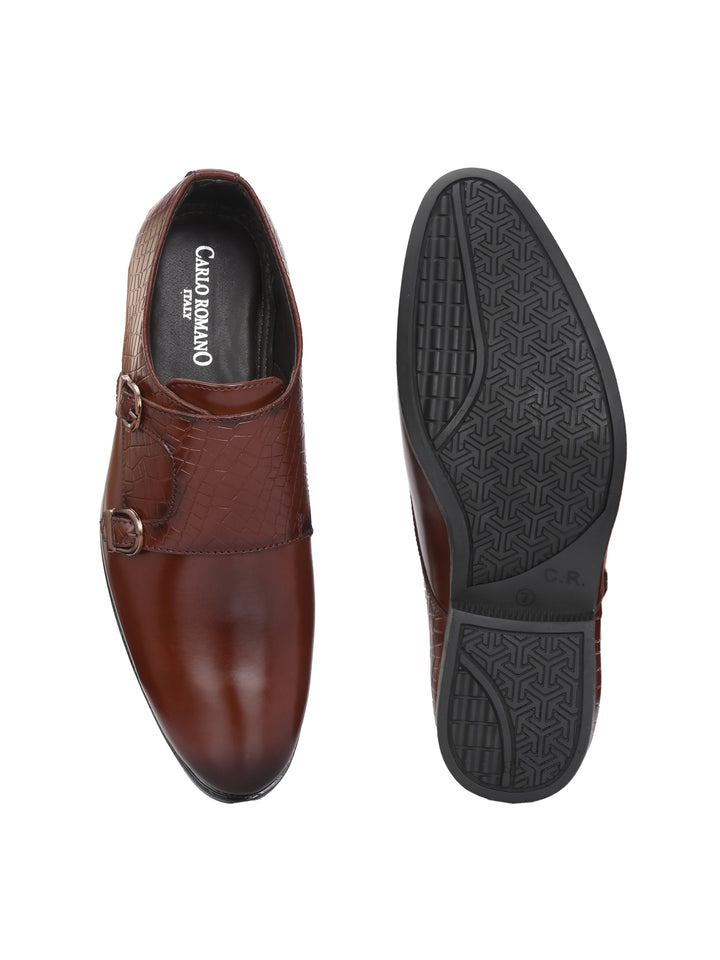 CARLO ROMANO BY WASAN VEGAN LEATHER MONK SHOES FOR MEN