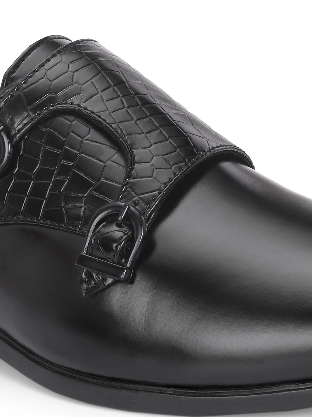 CARLO ROMANO BY WASAN VEGAN LEATHER MONK SHOES FOR MEN