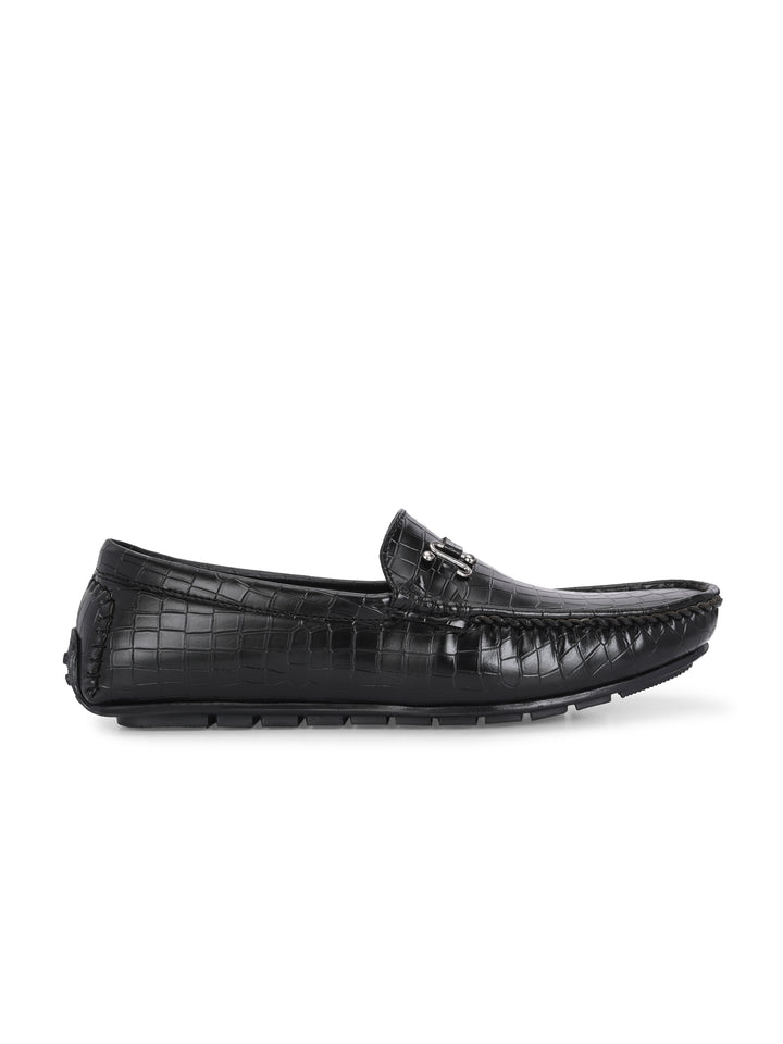 CARLO ROMANO BY WASAN VEGAN LEATHER CROCO PATENT MOCCASIN FOR MEN
