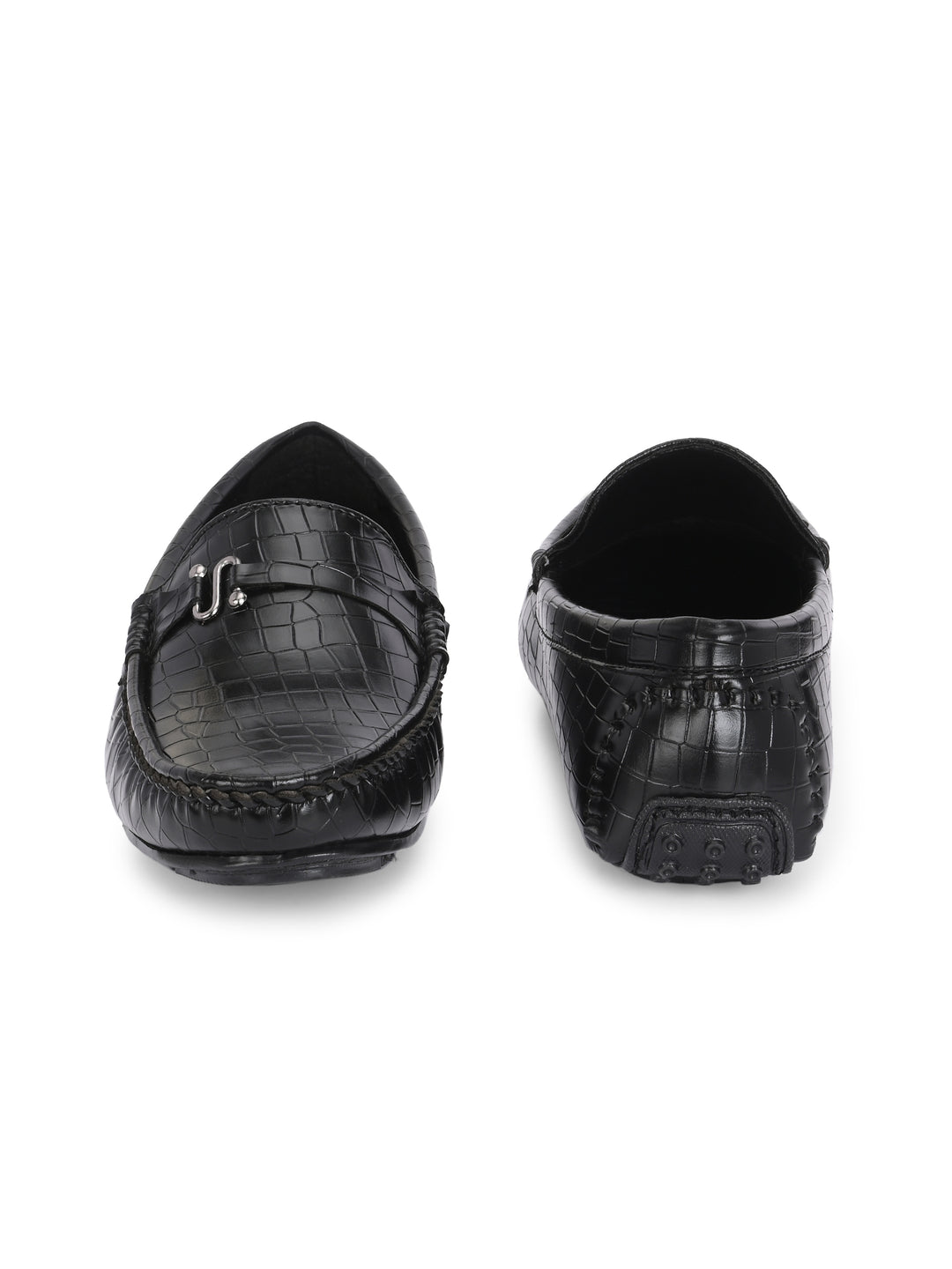 CARLO ROMANO BY WASAN VEGAN LEATHER CROCO PATENT MOCCASIN FOR MEN