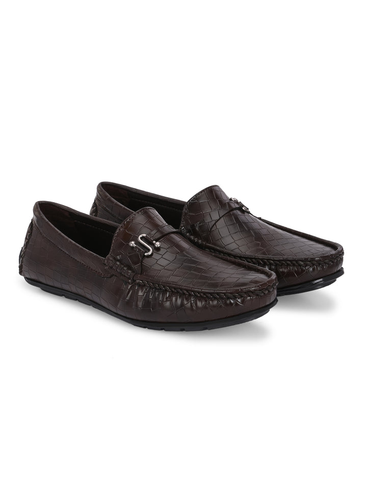 CARLO ROMANO BY WASAN VEGAN LEATHER CROCO PATENT MOCCASIN FOR MEN