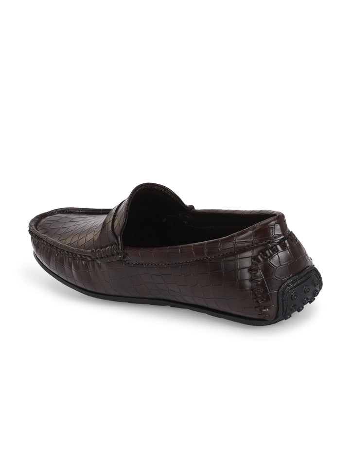 CARLO ROMANO BY WASAN VEGAN LEATHER CROCO PATENT MOCCASIN FOR MEN