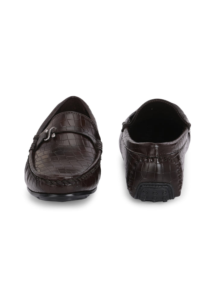 CARLO ROMANO BY WASAN VEGAN LEATHER CROCO PATENT MOCCASIN FOR MEN