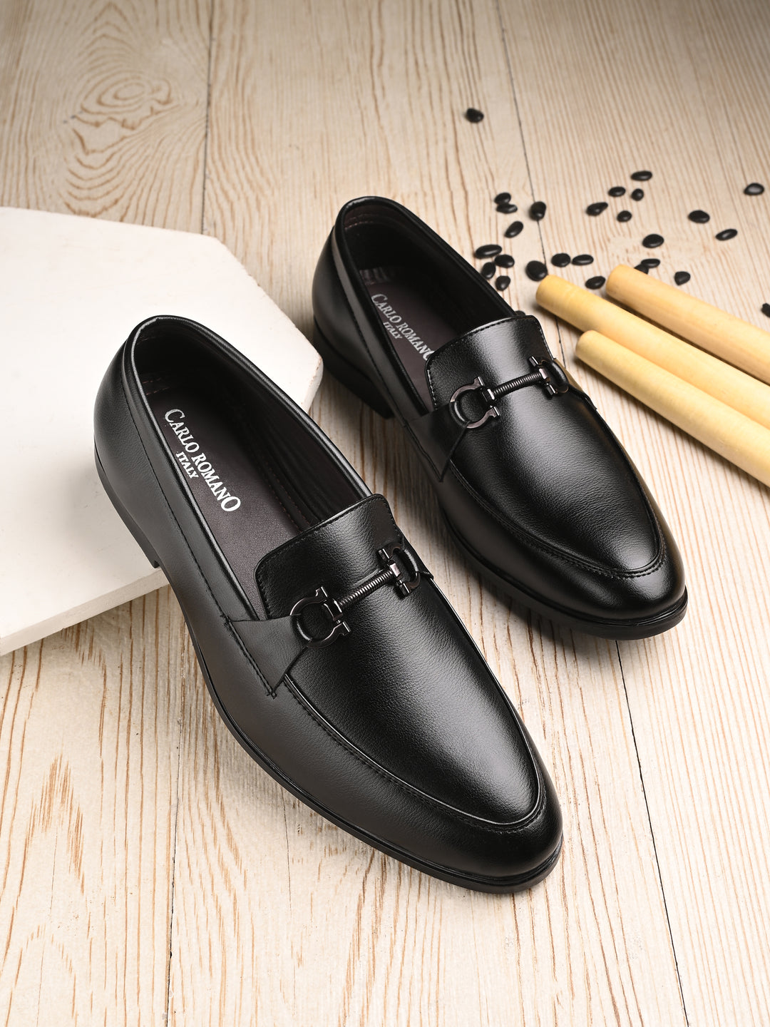 CARLO ROMANO BY WASAN VEGAN LEATHER SLIP ON MOCCASIN FOR MEN