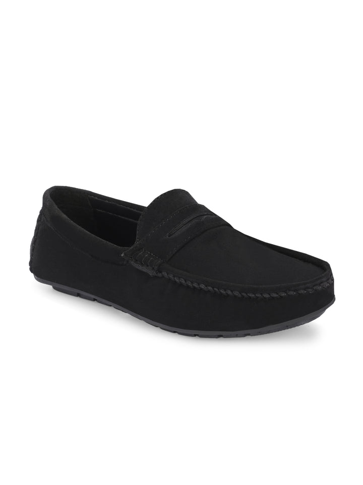CARLO ROMANO BY WASAN BLACK COLOR VEGAN LEATHER MOCCASIN FOR MEN