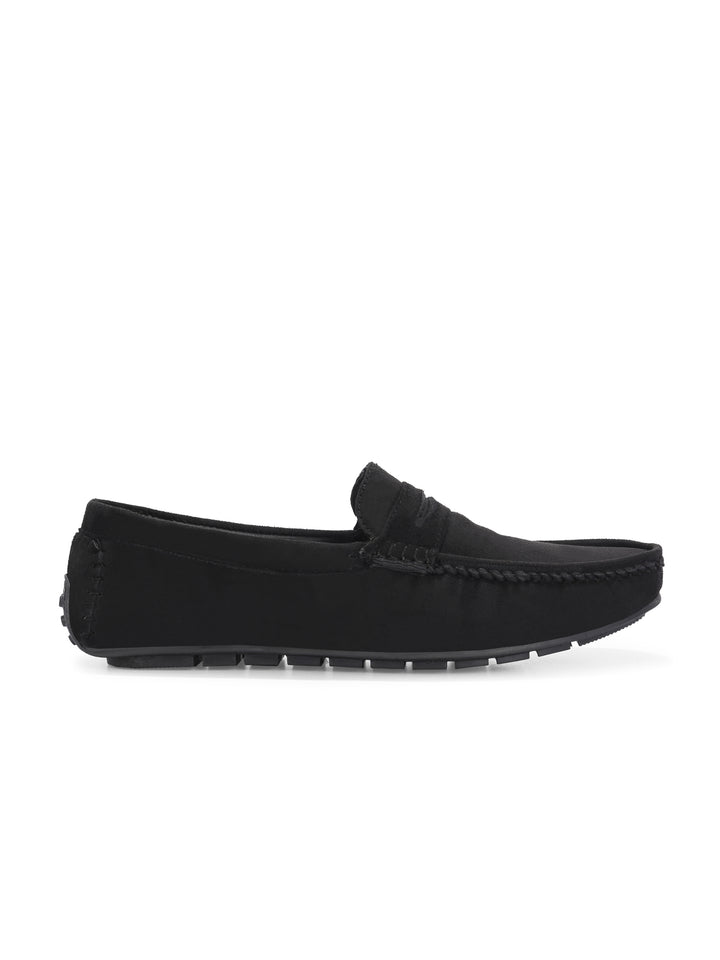 CARLO ROMANO BY WASAN BLACK COLOR VEGAN LEATHER MOCCASIN FOR MEN