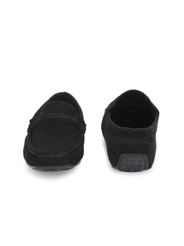 CARLO ROMANO BY WASAN BLACK COLOR VEGAN LEATHER MOCCASIN FOR MEN
