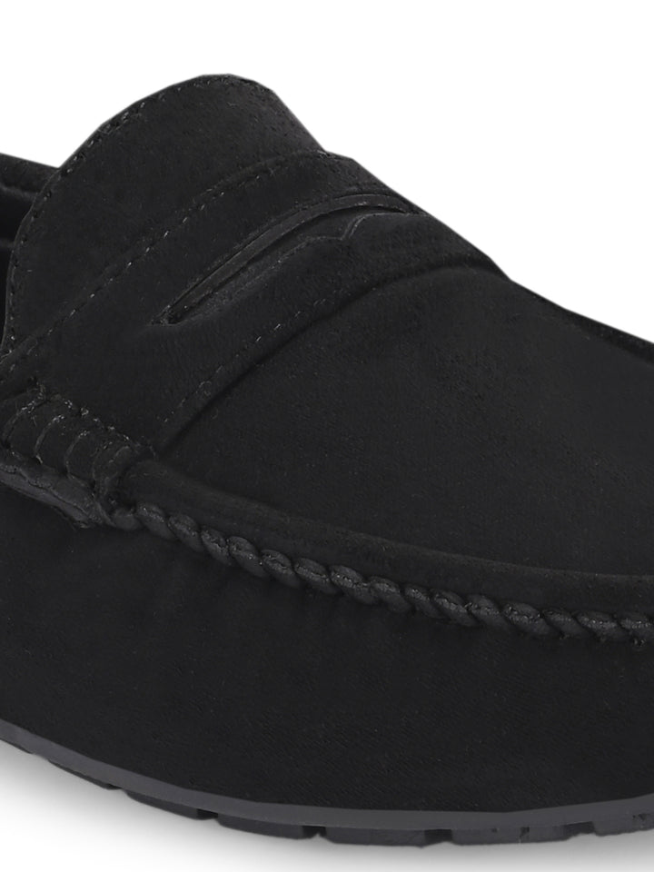 CARLO ROMANO BY WASAN BLACK COLOR VEGAN LEATHER MOCCASIN FOR MEN
