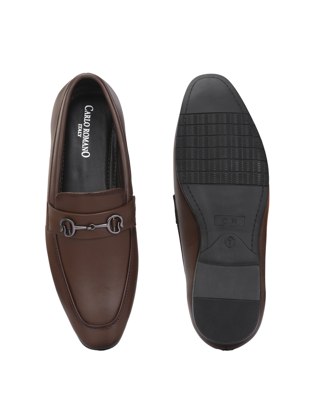 CARLO ROMANO BY WASAN VEGAN LEATHER SLIP ON MOCCASIN SHOE FOR MEN