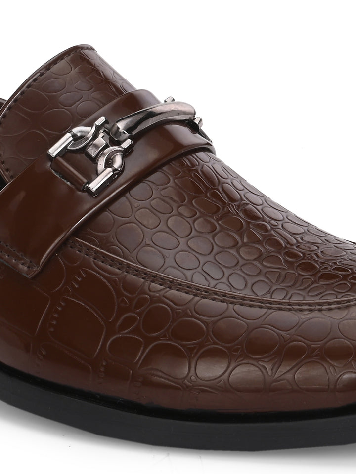 CARLO ROMANO BY WASAN VEGAN LEATHER CROCO PATENT MOCCASIN FOR MEN