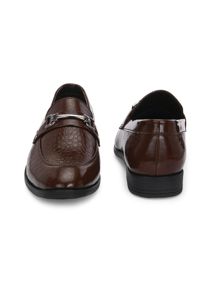 CARLO ROMANO BY WASAN VEGAN LEATHER CROCO PATENT MOCCASIN FOR MEN