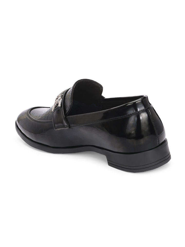 CARLO ROMANO BY WASAN VEGAN LEATHER CROCO PATENT MOCCASIN FOR MEN