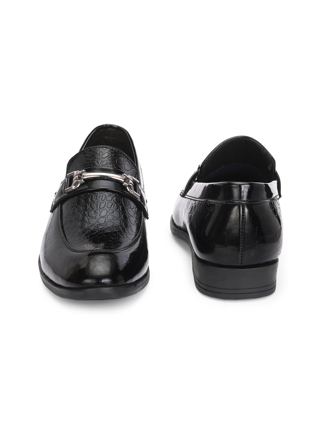 CARLO ROMANO BY WASAN VEGAN LEATHER CROCO PATENT MOCCASIN FOR MEN