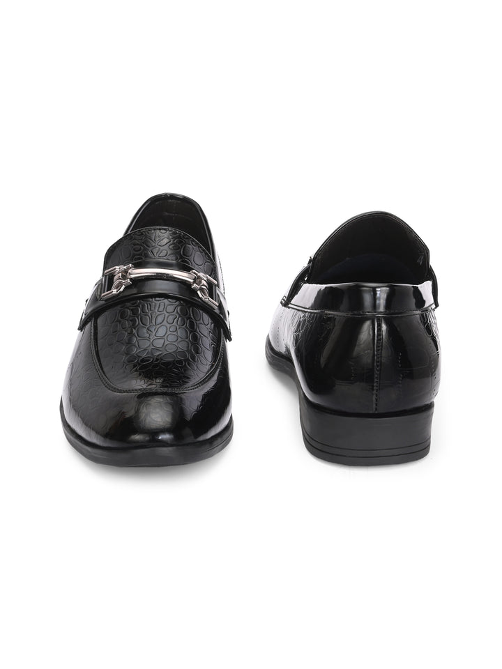 CARLO ROMANO BY WASAN VEGAN LEATHER CROCO PATENT MOCCASIN FOR MEN